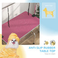 Charger l'image dans la visionneuse de la galerie, 43"L Dog Grooming Table, Pet Foldable Grooming Table with 8"- 32" Adjustable Arm, Two Nooses, Mesh Tray and Rubber Top for Large Medium Small Pets, Pink