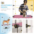 Charger l'image dans la visionneuse de la galerie, 43"L Dog Grooming Table, Pet Foldable Grooming Table with 8"- 32" Adjustable Arm, Two Nooses, Mesh Tray and Rubber Top for Large Medium Small Pets, Pink