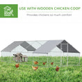 Load image into Gallery viewer, PawHut Large Chicken Coop Metal Chicken Run with Waterproof and Anti-UV Cover, Spire Shaped Walk in Fence Cage Hen House for Outdoor and Yard Farm Use, 1" Tube Diameter, 9.8' x 26.2' x 6.6'