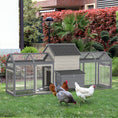 Load image into Gallery viewer, PawHut 100" Chicken Coop Wooden Chicken House Large Rabbit Hutch Poultry Cage Hen Pen Backyard with Double Run, Nesting Box