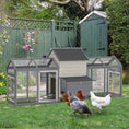 Load image into Gallery viewer, PawHut 100" Chicken Coop Wooden Chicken House Large Rabbit Hutch Poultry Cage Hen Pen Backyard with Double Run, Nesting Box