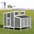 Load image into Gallery viewer, Chicken Coop, Wooden Chicken House for 4-6 Hens, Outdoor Hen House with Nesting Box, Pull-Out Tray and Weatherproof Roof, Poultry Hutch for Backyard, 48" x 39" x 40", Gray