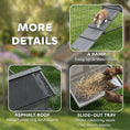Charger l'image dans la visionneuse de la galerie, Rabbit Hutch Outdoor, 48"L Large Wooden Bunny Cage with Run, Robust Metal Frame, Removable Plastic Tray, Asphalt Roof, Ramp, Guinea Pig Cage for 1-2 Rabbits, Grey