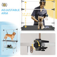 Charger l'image dans la visionneuse de la galerie, 42in Foldable Dog Grooming Table, Pet Grooming Table with Adjustable Grooming Arms, Storage Shelf, Two Nooses, 42" x 24" x 61", Black