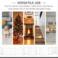 Load image into Gallery viewer, Pet Safety Gate, 5 Panels Playpen Fireplace, Metal Fence, Stair Barrier, Room Divider w/ Walk-Through Door - White