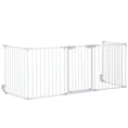 Load image into Gallery viewer, Dog Playpen Indoor, Foldable Pet Fence Puppy Pen for Small Medium Dogs with Door, 5 Panels, 29 Inch Tall, for Stairway, Doorway, Hallway, White