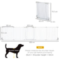 Load image into Gallery viewer, Pet Safety Gate, 5 Panels Playpen Fireplace, Metal Fence, Stair Barrier, Room Divider w/ Walk-Through Door - White