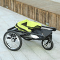 Load image into Gallery viewer, PawHut Dog Stroller, Pet Stroller 3 Wheels with Easy One-Hand Fold, Rubber Wheels, Storage Bag, Soft Cushion, Safety Leash, for Small & Medium Dogs, Yellowish Green