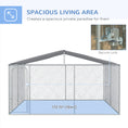 Load image into Gallery viewer, Dog Kennel Outdoor Run Fence with Roof, Steel Lock, Mesh Sidewalls for Backyard & Patio, 13.1' x 13.1' x 7.5'