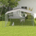 Load image into Gallery viewer, Dog Kennel Outdoor Run Fence with Roof, Steel Lock, Mesh Sidewalls for Backyard & Patio, 13.1' x 13.1' x 7.5'