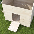 Load image into Gallery viewer, Wooden Duck House Poultry Coop for 2-4 Ducks with Openable Roof Raised Feet Air Holes Natural