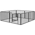 Load image into Gallery viewer, Heavy Duty Dog Playpen, Steel Dog Pen with Door, Pet Exercise Fence, Outdoor Indoor DIY Design for Small and Medium Dogs, 24" Height, 8 Panels