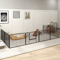 Load image into Gallery viewer, Heavy Duty Dog Playpen, Steel Dog Pen with Door, Pet Exercise Fence, Outdoor Indoor DIY Design for Small and Medium Dogs, 24" Height, 8 Panels
