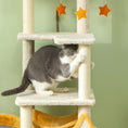 Load image into Gallery viewer, Cat Tower, 63 Inch Cat Tree for Large Cats Adult with Cat Scratching Posts, Cat Condo, Bed, Scratching Board, Cat Toys, Star and Moon Themed Cat Tree for Indoor Cats, Beige