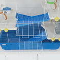 Load image into Gallery viewer, PawHut Hamster Cage, 4 Tier Small Animal Cage with Tunnel Tube System, Hut, Exercise Wheel, Water Bottle, Food Dish, Rat Cage for Syrian, Gerbil, Mouse, 30.7" x 17.7" x 28.7", Blue