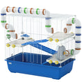 Load image into Gallery viewer, PawHut Hamster Cage, 4 Tier Small Animal Cage with Tunnel Tube System, Hut, Exercise Wheel, Water Bottle, Food Dish, Rat Cage for Syrian, Gerbil, Mouse, 30.7" x 17.7" x 28.7", Blue