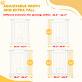 Load image into Gallery viewer, PawHut Pet Gate Indoor with Cat Door, 30"-41" Dog Gate, Extra Wide Walk Through Puppy Gate, 3-Inch and 5.5-Inch Extension Kits, Pressure or Hardware Mounted for Stairway, Doorway, Hallway, 42" High