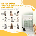 Load image into Gallery viewer, PawHut Pet Gate Indoor with Cat Door, 30"-41" Dog Gate, Extra Wide Walk Through Puppy Gate, 3-Inch and 5.5-Inch Extension Kits, Pressure or Hardware Mounted for Stairway, Doorway, Hallway, 42" High