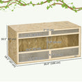 Charger l'image dans la visionneuse de la galerie, Reptile Terrarium, 58 Gallon Reptile Tank w/ Transparent Sliding Doors, Breathable Mesh for Bearded Dragon, Lizards, Horned Frogs, Snakes and Chameleons, 39" x 18.5" x 18.5"