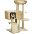 Load image into Gallery viewer, 95cm Cat Tree for Indoor Cats, Cat Tower with Scratching Posts, Ramp, Condo, Toy Balls, Platform, Bed, Ramp - Beige