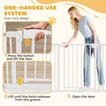 Load image into Gallery viewer, 30"-51" Baby Gate, 30"H Pet Gate with 3 Extension Kit, Auto-Close, Two-Way Open, Pressure Mounted for Stair, Doorways and Hallways, Black