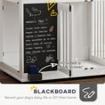 Load image into Gallery viewer, 39in Dog Crate Furniture, Dog Cage End Table with Three Doors, Blackboard, Non-slip Foot Pads, Dog Cage for Middle and Large Dogs, White