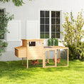 Load image into Gallery viewer, PawHut 75" Wooden Chicken Coop with Nesting Box, Outdoor Hen House with Removable Tray, Ramp, Run, Poultry Cage for Garden Backyard, Natural Wood