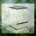 Load image into Gallery viewer, Glass Reptile Terrarium, 40L Vivarium for Lizards, Frogs, Snakes, Turtles, Tortoises, with Ventilation, 30 x 30 x 45cm