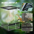 Load image into Gallery viewer, Glass Reptile Terrarium, 40L Vivarium for Lizards, Frogs, Snakes, Turtles, Tortoises, with Ventilation, 30 x 30 x 45cm