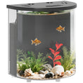 Load image into Gallery viewer, Fish Tank, 3L Nano Aquarium Starter Kit with Filter System, LED Light, Small Fish Tank for Betta, Goldfish, Shrimp, Black