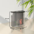 Load image into Gallery viewer, Fish Tank, 3L Nano Aquarium Starter Kit with Filter System, LED Light, Small Fish Tank for Betta, Goldfish, Shrimp, Black
