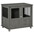 Load image into Gallery viewer, Dog Crate Furniture End Table, Pet Kennel for Small and Medium Dogs with Magnetic Door Indoor Animal Cage, Grey, 85 x 55 x 75 cm
