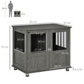 Load image into Gallery viewer, Dog Crate Furniture End Table, Pet Kennel for Small and Medium Dogs with Magnetic Door Indoor Animal Cage, Grey, 85 x 55 x 75 cm