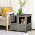 Load image into Gallery viewer, Dog Crate Furniture End Table, Pet Kennel for Small and Medium Dogs with Magnetic Door Indoor Animal Cage, Grey, 85 x 55 x 75 cm