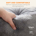 Load image into Gallery viewer, Cat Bed, Reversible Dog Pet Bed for Indoor Cats and Small Dogs, Round Bed with Supportive Bolster, Dark Grey