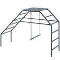 Load image into Gallery viewer, Steel Chicken Coop Perches with Adjustable Swing, 10 Roosting Bars, Activity Play Set, Chicken Coop Accessory Toys for Backyard, Farm