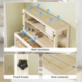 Load image into Gallery viewer, Wooden Hamster Cage, Large Gerbil Cage with Hut, Wheel, Ramps, 3 Tier Small Animal Habitat with Removable Viewing Panels, 100 x 50 x 84 cm, Natural Wood