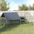 Load image into Gallery viewer, PawHut Large Chicken Coop Metal Chicken Run with Waterproof and Anti-UV Cover, Spire Shaped Walk-in Fence Cage Hen House for Outdoor and Yard Farm Use, 1.3" Tube Diameter, 9.8' x 13.1' x 6.4'
