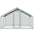 Load image into Gallery viewer, PawHut Large Chicken Coop Metal Chicken Run with Waterproof and Anti-UV Cover, Spire Shaped Walk-in Fence Cage Hen House for Outdoor and Yard Farm Use, 1.3" Tube Diameter, 9.8' x 13.1' x 6.4'