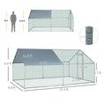 Load image into Gallery viewer, PawHut Large Chicken Coop Metal Chicken Run with Waterproof and Anti-UV Cover, Spire Shaped Walk-in Fence Cage Hen House for Outdoor and Yard Farm Use, 1.3" Tube Diameter, 9.8' x 13.1' x 6.4'