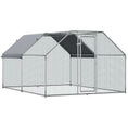 Load image into Gallery viewer, PawHut Large Chicken Coop Metal Chicken Run with Waterproof and Anti-UV Cover, Flat Shaped Walk-in Fence Cage Hen House for Outdoor and Yard Farm Use, 1.3" Tube Diameter, 9' x 12' x 6.5'