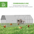 Load image into Gallery viewer, PawHut Large Chicken Coop Metal Chicken Run with Waterproof and Anti-UV Cover, Flat Shaped Walk-in Fence Cage Hen House for Outdoor and Yard Farm Use, 1.3" Tube Diameter, 9' x 12' x 6.5'