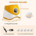 Load image into Gallery viewer, Automatic Dog Ball Launcher with 5 2.3" ETPU Balls, Dog Ball Thrower with 3 Distance Settings (20/33/46 ft), Indoor Outdoor Interactive Toy for Small Medium Breeds, Orange