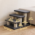 Load image into Gallery viewer, 3 Tier Pet Stairs Dog Cat 3 Steps Kitty Scratching Post Cat Scratch Furniture Dark Grey