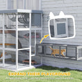 Load image into Gallery viewer, PawHut Catio Outdoor Cat Enclosure, Large Luxury Cat House Outside with Hammock, Condo, Jump Platforms, Ladders, Ramps, Tarp, Walk in Cat Cage for 2-4 Large Cats, 71"