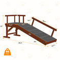 Load image into Gallery viewer, 49" Pine Wood Dog Ramp with Guardrails & Non-Slip Carpet