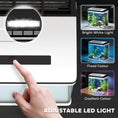 Load image into Gallery viewer, Aquarium, 28L Glass Fish Tank with Filter, LED Lighting, Water Pump, for Bettas, Guppies, Mini Parrot Fishes, Shrimp, Goldfish, 38 x 26 x 39.5cm