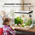 Load image into Gallery viewer, Aquarium, 28L Glass Fish Tank with Filter, LED Lighting, Water Pump, for Bettas, Guppies, Mini Parrot Fishes, Shrimp, Goldfish, 38 x 26 x 39.5cm