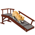 Load image into Gallery viewer, PawHut Dog Ramp, Dog Stairs for Small, Medium & Large Dogs, Pet Ramp for Bed or Couch with Removable Guardrails, Non-Slip Surface, 49" Long, Brown