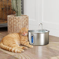 Load image into Gallery viewer, Cat Water Fountain for Drinking, 2.5L Cat Fountain Stainless Steel Automatic with Ultra-Silent Pump, Water-Level Window, 7 Filters